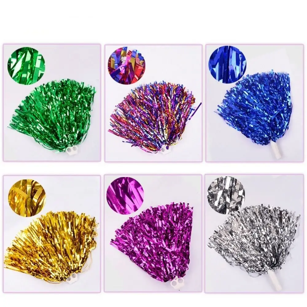 New 30cm Game Pom Poms PET Come On Props Cheering Ball Multicolors Cheap Practical Cheerleading Club Supplies
