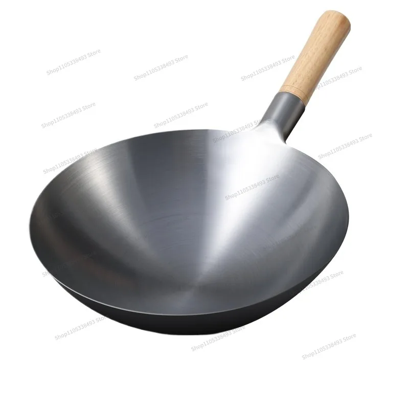 For Old-fashioned Iron Wok, Household Non-stick Pan, Commercial Restaurant Chef, Special for Gas Stove