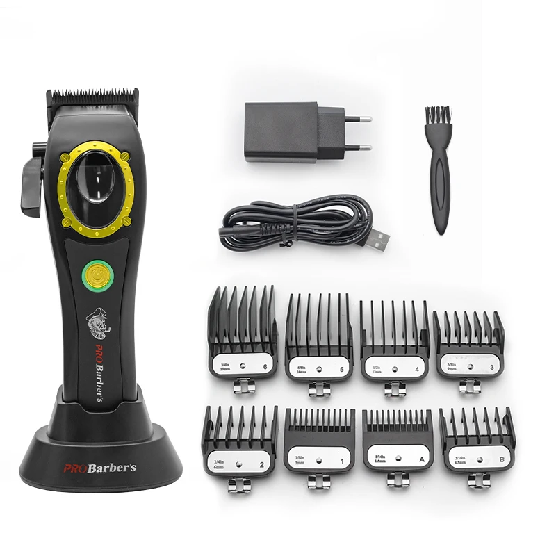 OEM 8000rpm Brush Magnetic Motor Barber Clipper Brush Hair Clipper Cordless Blade Clipper for men