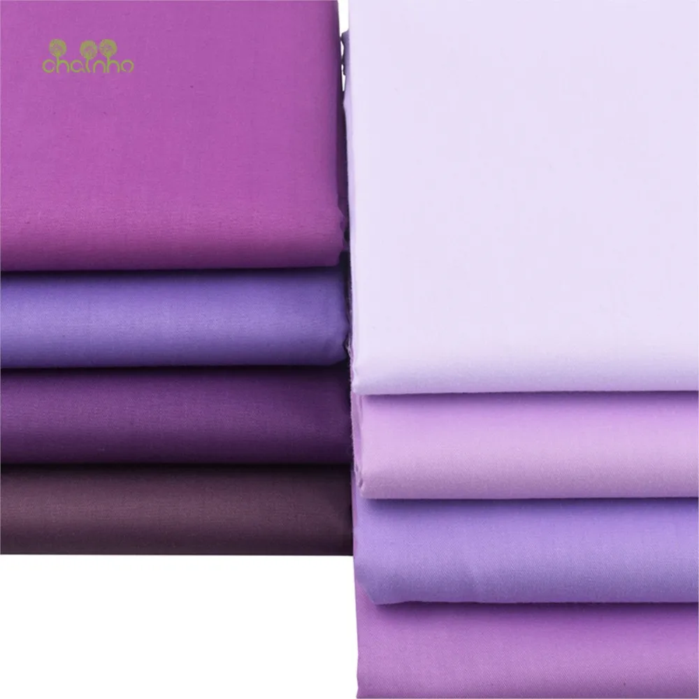 Chainho,Printed Twill Weave Cotton Fabric,Patchwork Cloth,DIY Sewing Quilting Material,Purple Color Series,3 Specification,CC290