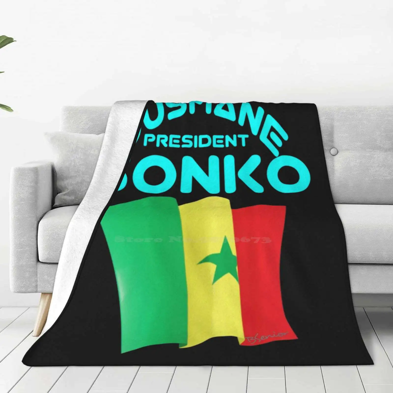 Ousmane Sonko Soft Warm Light Thin Blanket Ousman Sonko President Ousmane Sonko Pastef Sonko President Ousmane Sonko Senegal