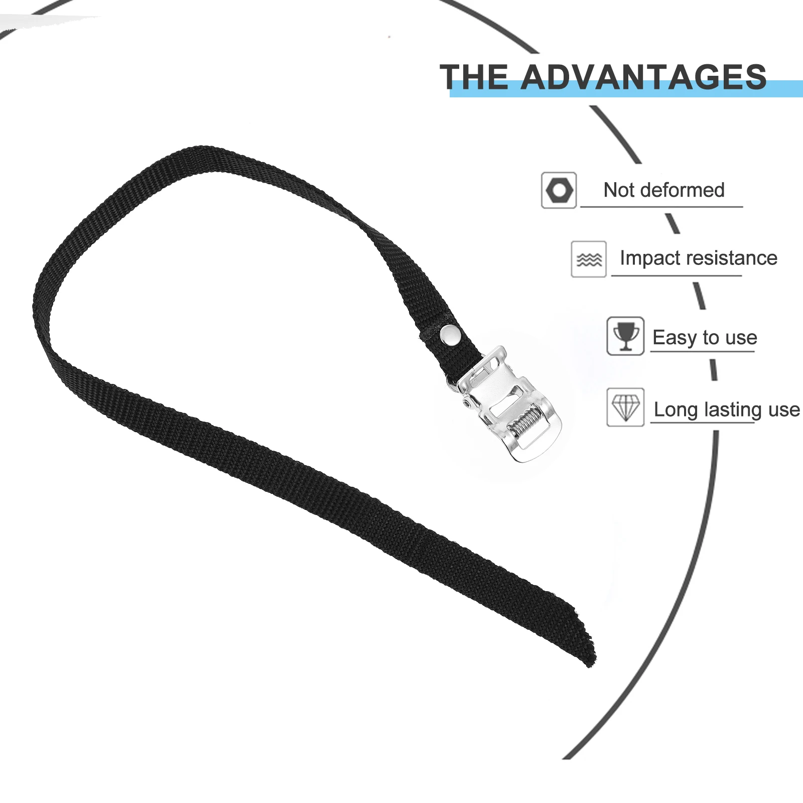 

4pcs Bicycle Pedal Straps Replacement Lightweight Sturdy Foot Strap For Mountain Road Cycling Durable Nylon Toe Belt Fix Band