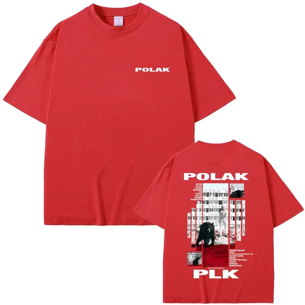 مغني الراب Plk Polak الجرافيك القطن تي شيرت الرجال النساء الهيب هوب موضة موسيقى البوب تي شيرت الرجال عادية خمر تي شيرت الشارع الشهير