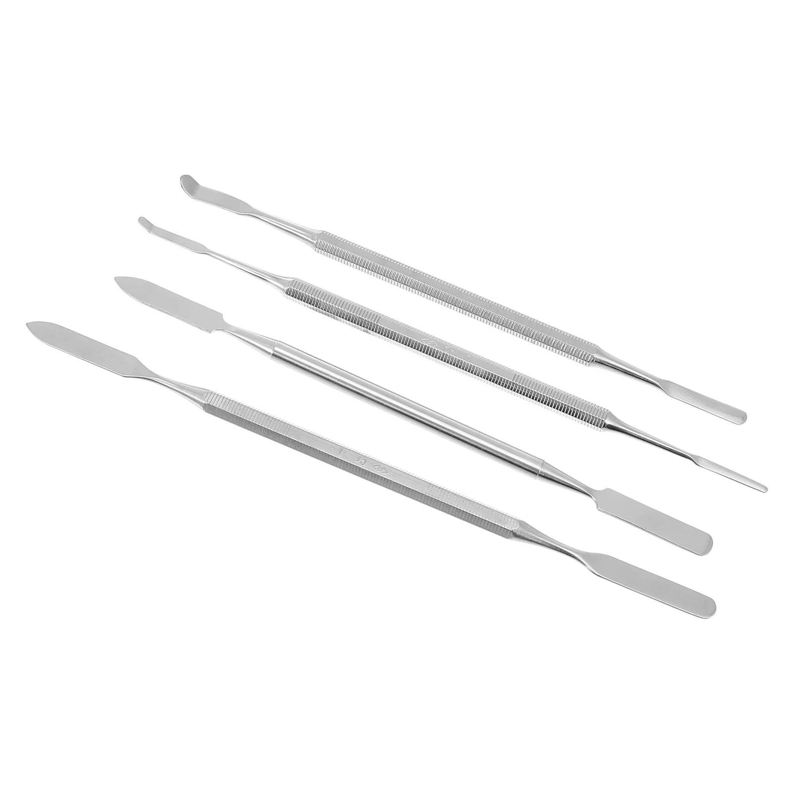 

4 Pcs Palette Knife Cuticle Kit Stainless Steel Stirring Rod Cosmetics Mixing Tool Makeup Tools