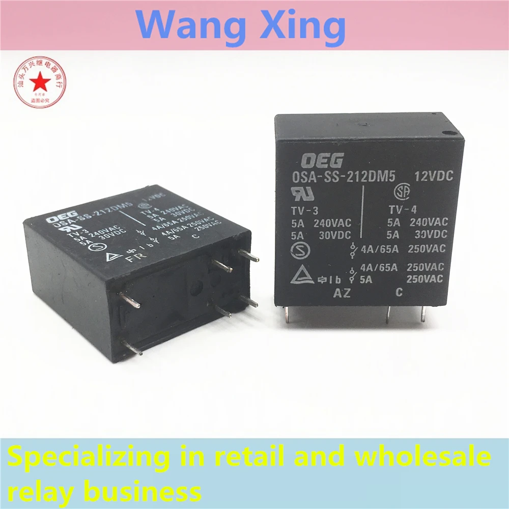 OSA-SS-212DM5 Electromagnetic Power Relay 6 Pins