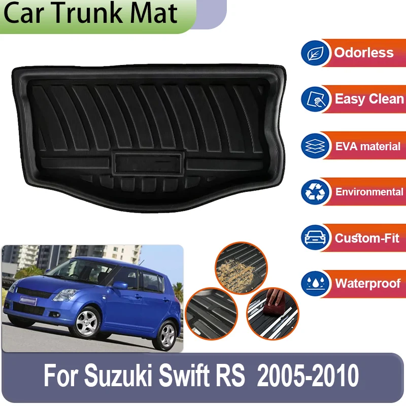 

Коврик для заднего багажника автомобиля для Suzuki Swift RS 2005 ~ 2010 2009, водонепроницаемый багажник, грузовой коврик из ЭВА, коврики для хранения багажника, автоаксессуары