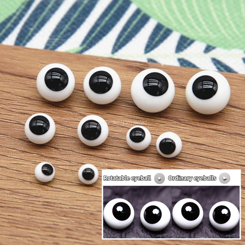 Ob11 Doll Imitation Real Glass Can Rotate The Eyes DIY Pottery Doll Animation Cartoon Character Eye Socket Filling Accessories