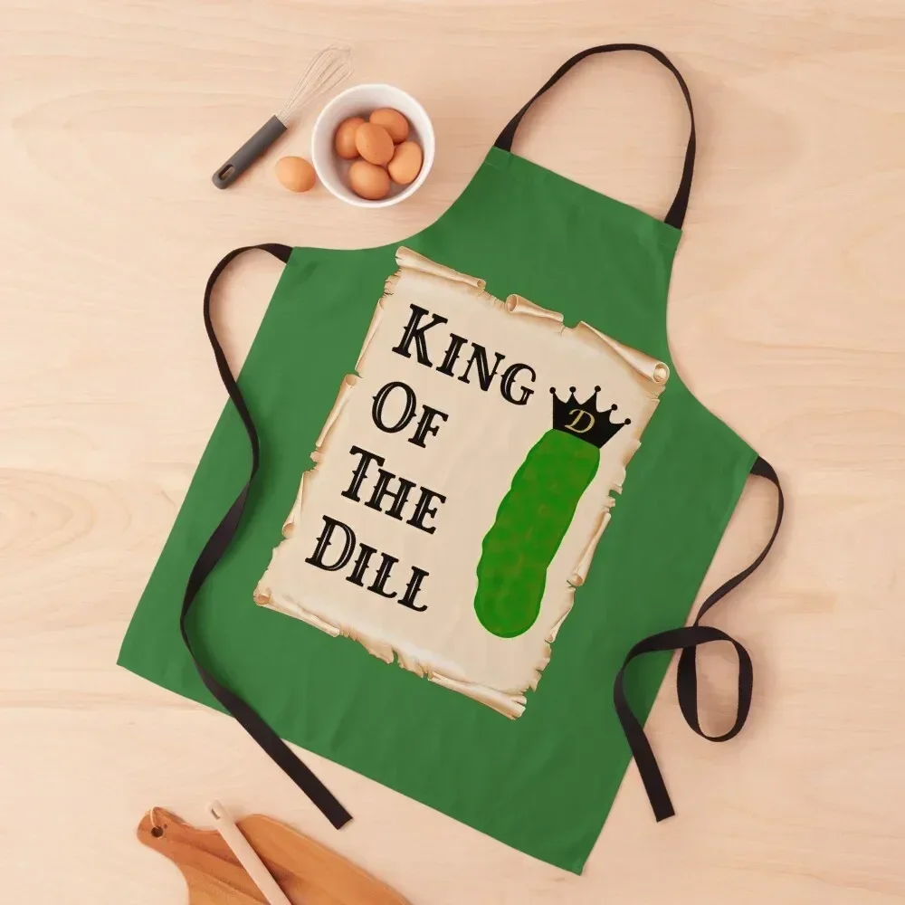 King of The Dill - Pickle Lover Apron Art Kitchens Accessories For Hairdresser Apron