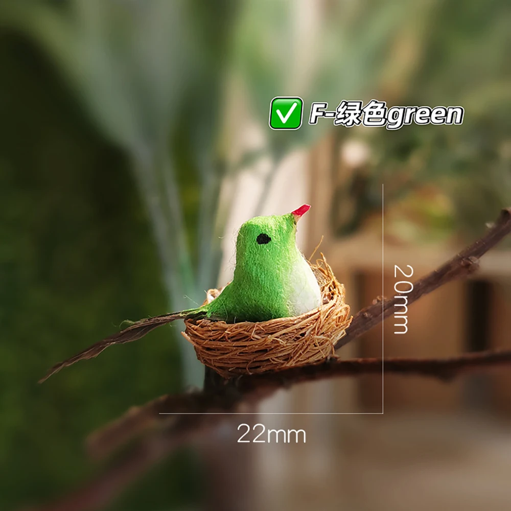 1/12 Dollhouse Miniature Bird Nest Mini Bird ของเล่นไข่สําหรับตุ๊กตาอุปกรณ์ตกแต่ง ob11 bjd