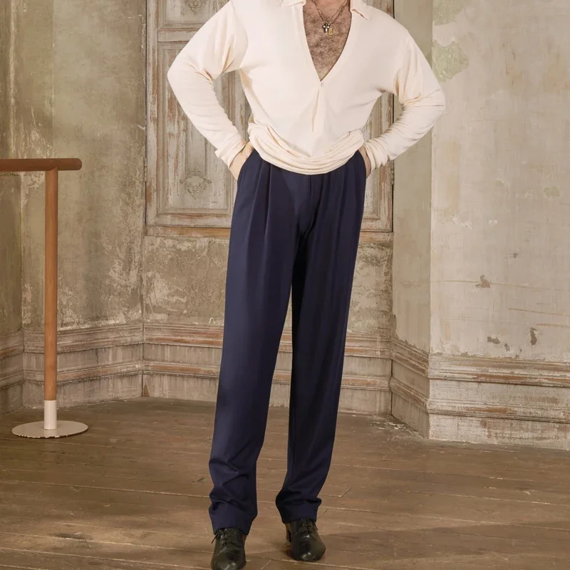Männlich Hohe Taille Latin Dance Hosen Männer Ballsaal Latin Dance Hosen Praxis Kleidung Erwachsene Bühne Leistung Tragen SL5588