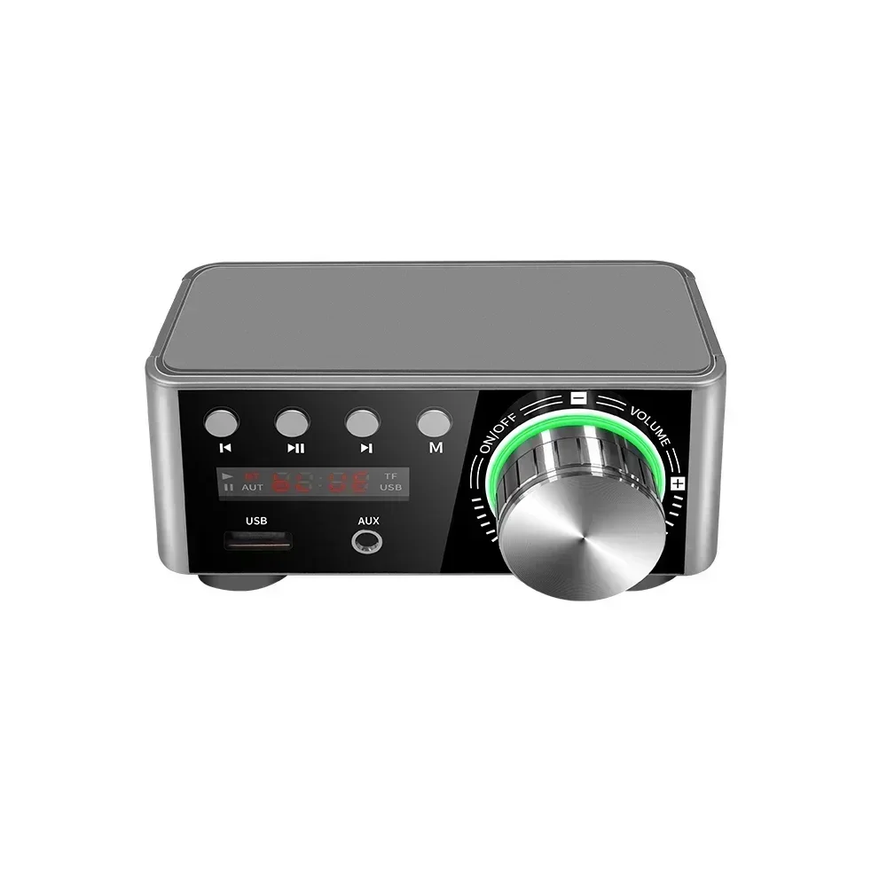 Placa amplificadora de potencia 50WX2, compatible con Bluetooth, receptor TPA3116, estéreo, 12V, amplificador de Audio para el hogar y el coche, USB, U-disK, reproductor de tarjetas de música TF