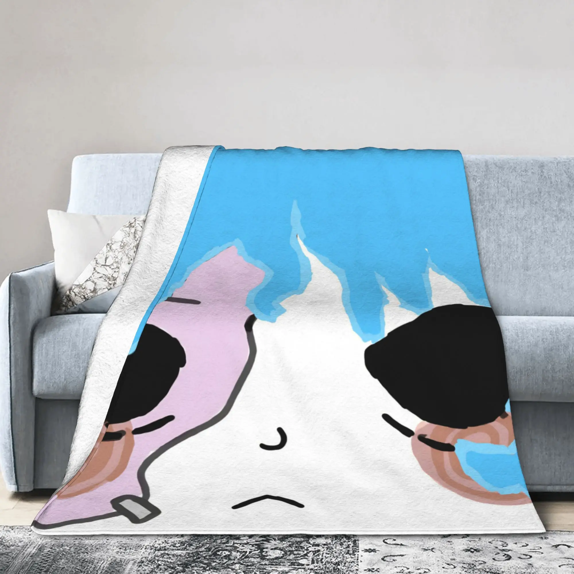 Sally Face Horro Game Blanket Flannel  Soft Throw Blanket for Home Couch Bedroom Quilt