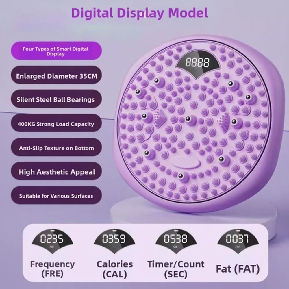 New 360° Spin Twist Board Anti-Slip LCD Display Smart Ab Twister with Counter Noiseless Portable Waist Twisting Machine