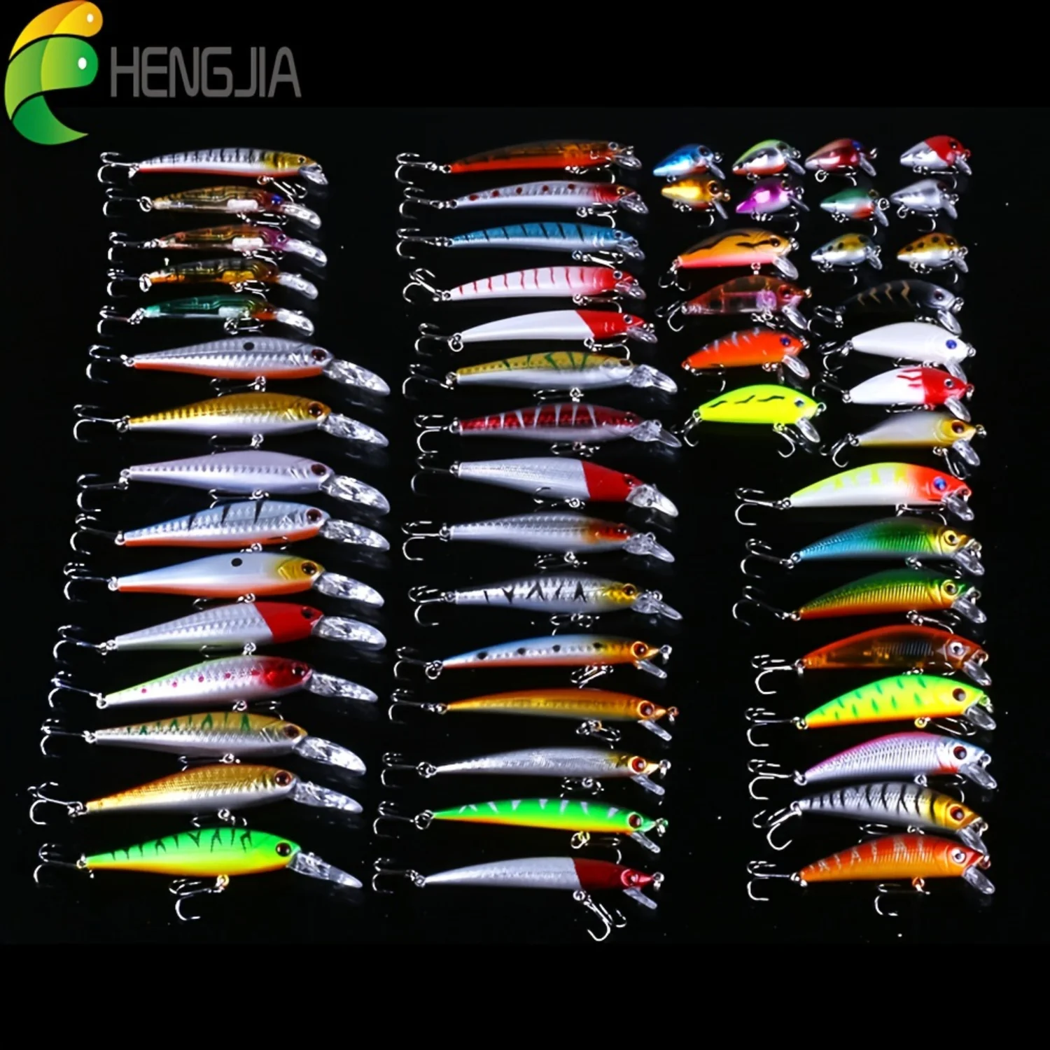 

56pcs Topwater Minnow Fishing Lures Kit - Increase Your Catch with Artificial Tackle Crank Baits! Fishing carp Lures fishing Vib