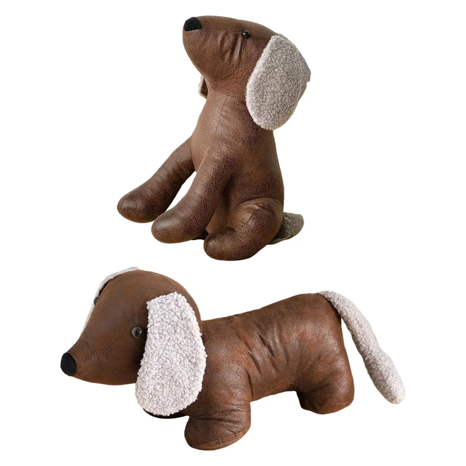 Decorative Door Stop Dog Sculpture Home Decoration Modern Easy to Move Weighted Doorstop Dog Figurine Ornament for Office Dorm