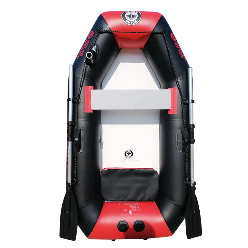

Single Portable PVC Fishing Boat Wear-resistant Folding Inflatable Kayak With Paddles and Inflator for Water Sports