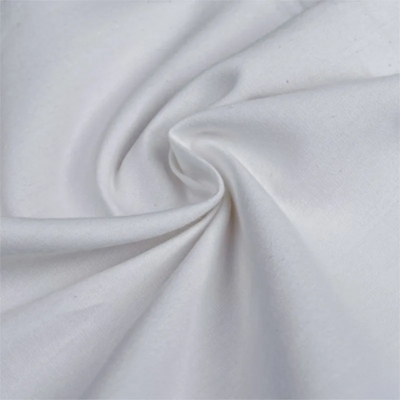 Cotton Shirt Fabric Pure White School Uniform Poplin Lining