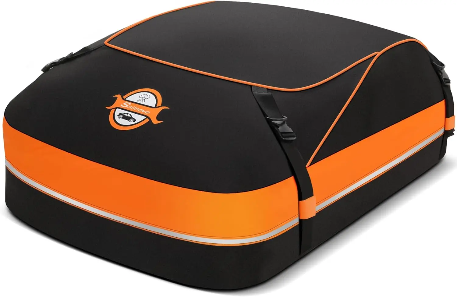 

15-кубическая водонепроницаемая автомобильная сумка-переноска на крыше с завязывающимися ремнями, подходит для большинства автомобилей