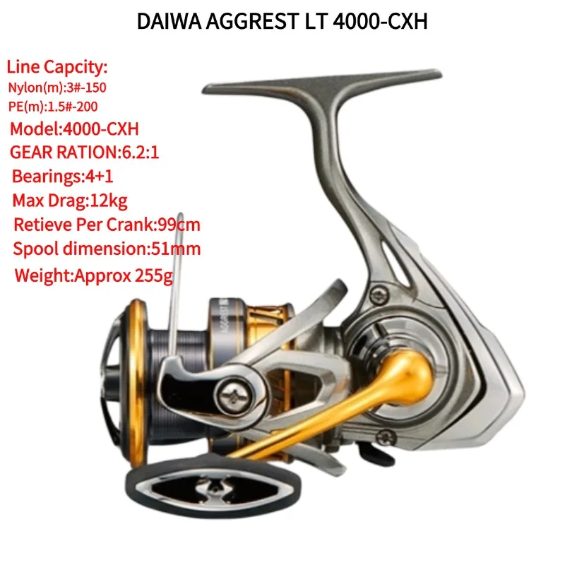 daiwa aggrest spinning reel LT3000-LT6000D-H Reels Jighead Say goodbye to gear wear worries and hello to countless successful fishing trips Aggrest LT Spin Reel