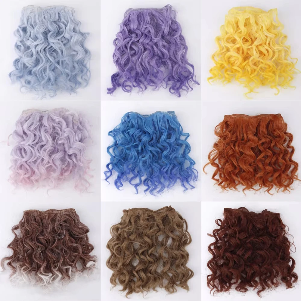 15Cm High Quality Curly Doll Hair Extensions for All Dolls DIY Sewing Wigs Heat Resistant Fiber Hair  Accessories For Ragdoll