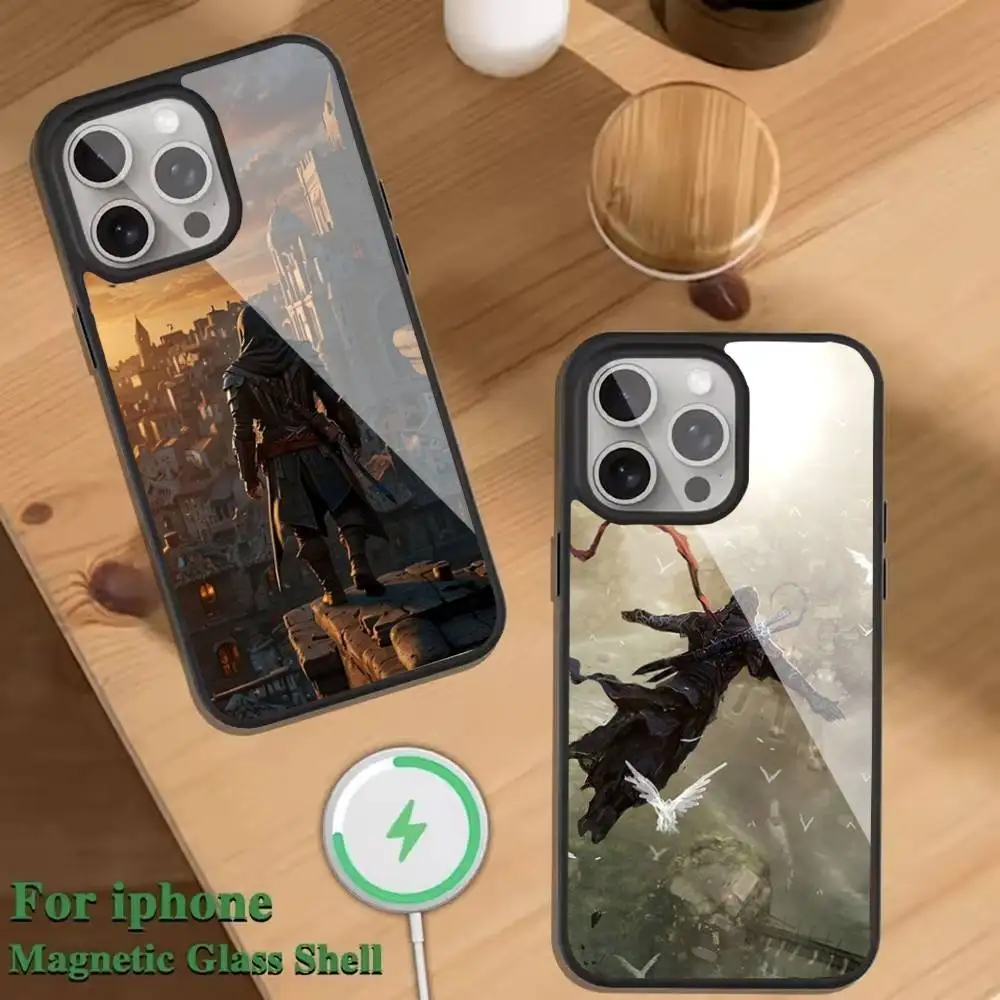 

A-Assassin's Game C-Creed Phone Case For Magnetic Wireless Charge Cover For iphone 16 15 14 13 12 11 Pro Max Plus Coque