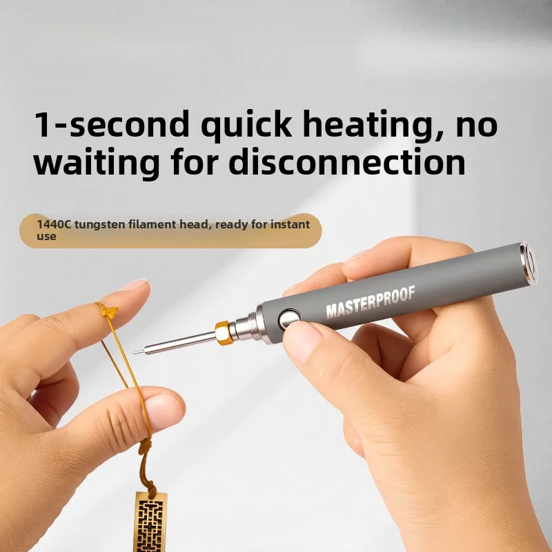 Rechargeable Thread Pen, Fast‑Heat Wax Soldering Braided Cord Cutting Splicing Handmade Work