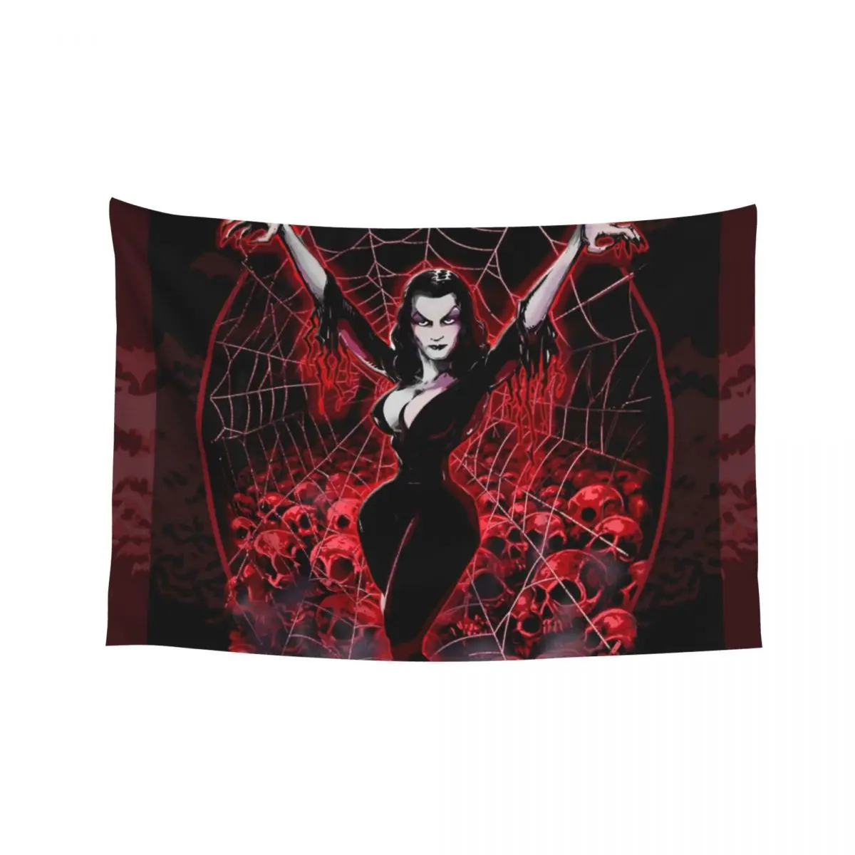 

Vampira Spider web gothic Tapestry Bedroom Decor Things To Decorate The Room Wall Hanging Decor Tapestry