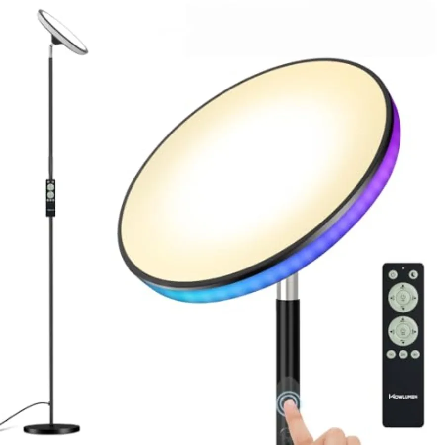 

UFO Floor Lamp 71in Upgraded 42W 3700LM LED Torchiere Floor Lamps for Living Room Modern Tall Bright Standing Light with Remote