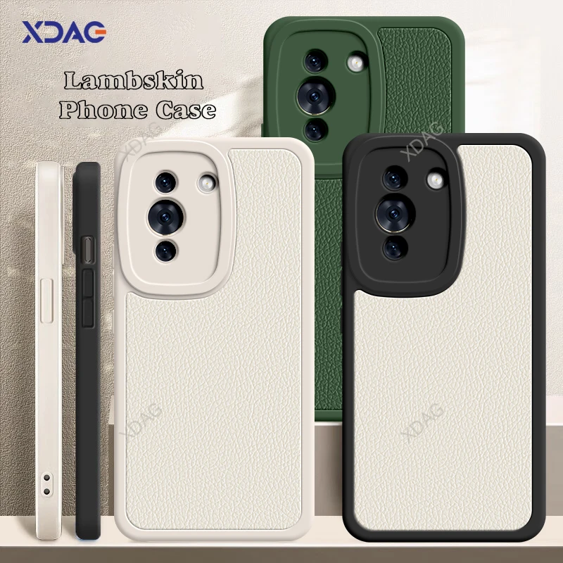 

Lamb Skin Square Phone Case for Huawei Nova10 Nova 10 Pro 10Pro SE Youth 10Z Litchi Peel Pattern Original Leather Cover Carcasas