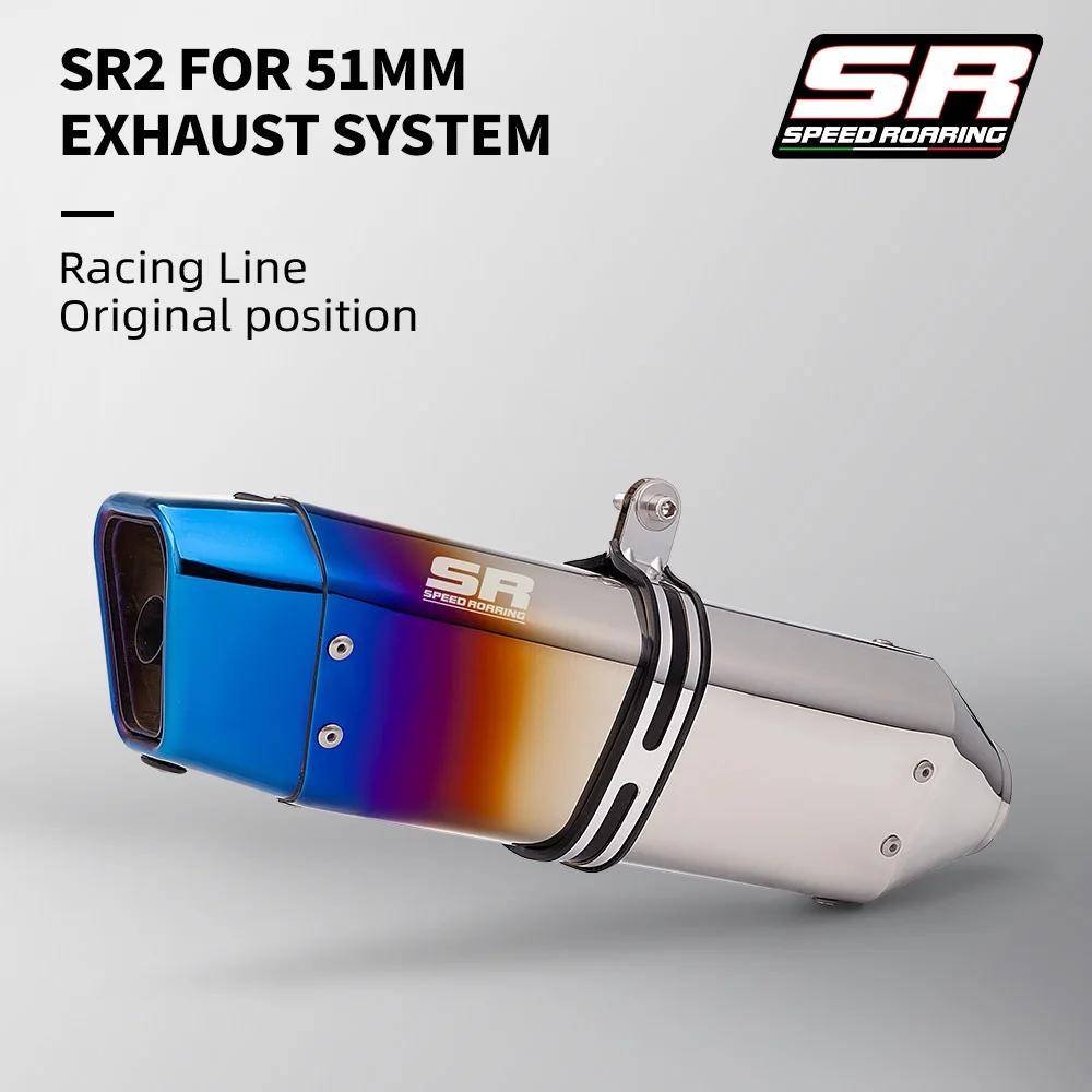 

51mm Modification for SR2 Motorcycle Exhaust Stainless Steel Mirror Finish Tailpipe System Exhaust Components Exhaust Pipe