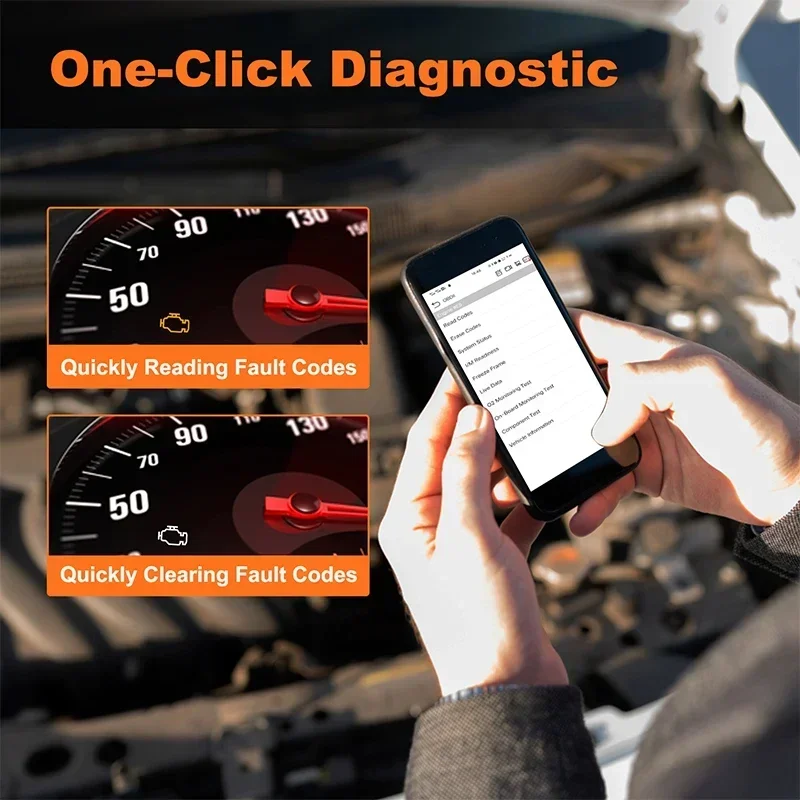 Humzor S716 Diagnostic Scanner Obd2 Software Lifetime Free Update BT 5.0 Quickly Reading /Clearing Codes Diagnostic Tools