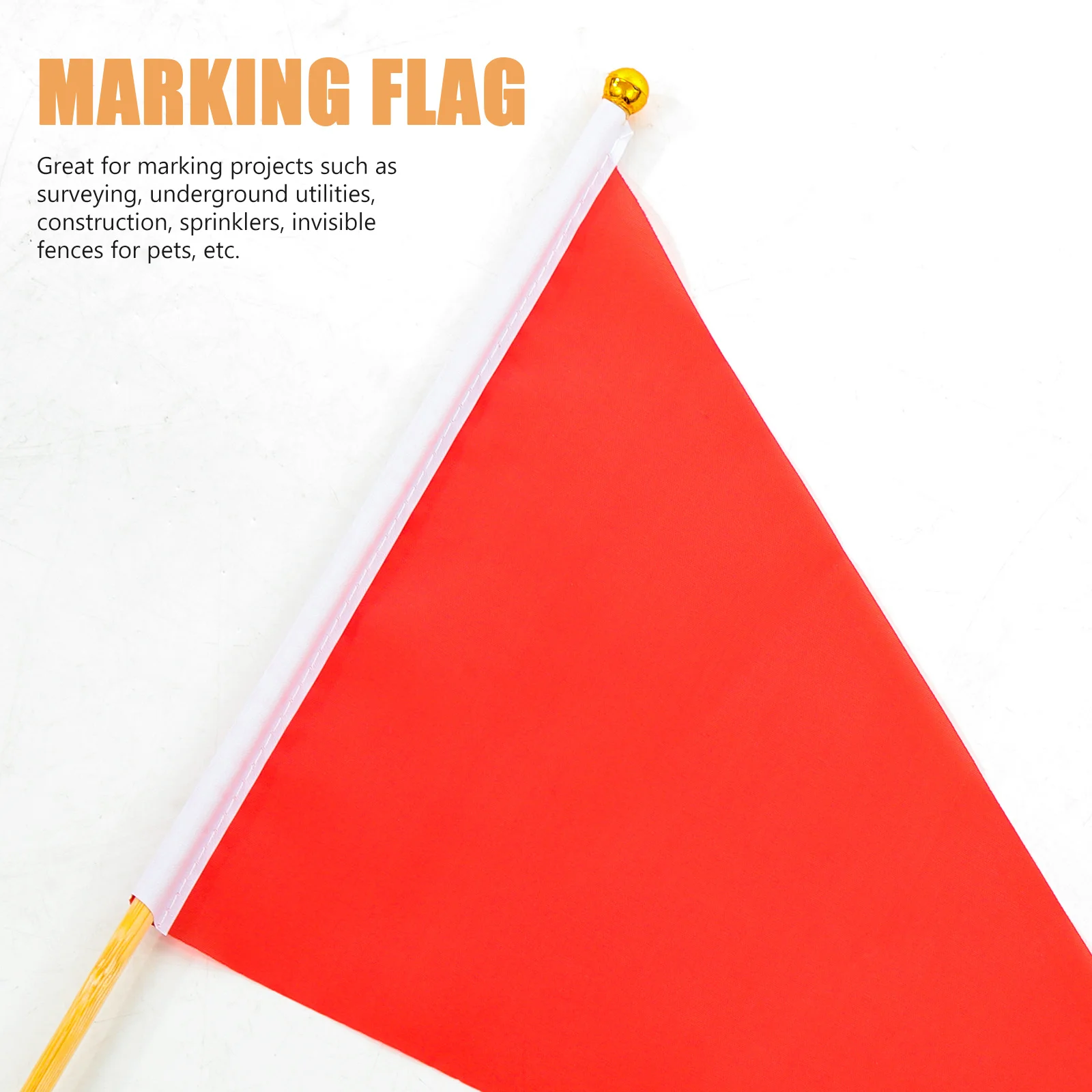 

10pcs Marking Flags Durable Bright Colored Survey Construction Utility Lawn Yard Garden Irrigation Dog Training Flags