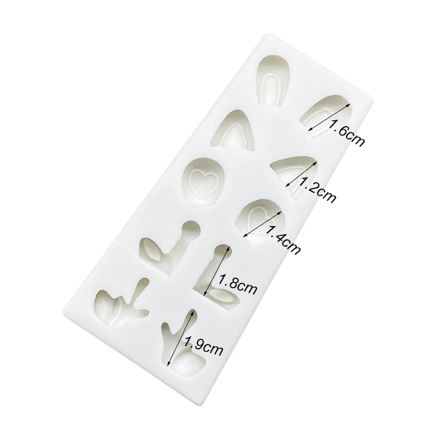 Cartoon Bunny Cat Bear Deer Ears Silicone Sugarcraft Mold Resin Tools Cupcake Baking Mould Fondant Cake Decorating Tools