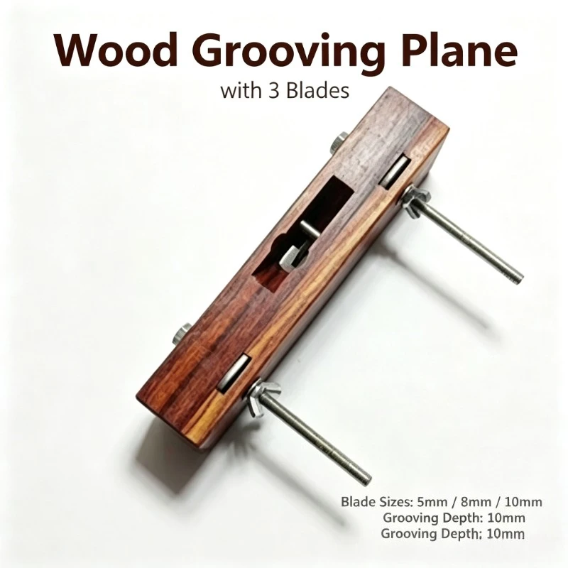 For Adjustable Grooving Hand Plane Woodworking Rabbet Plane Step Cutting Hand Tool