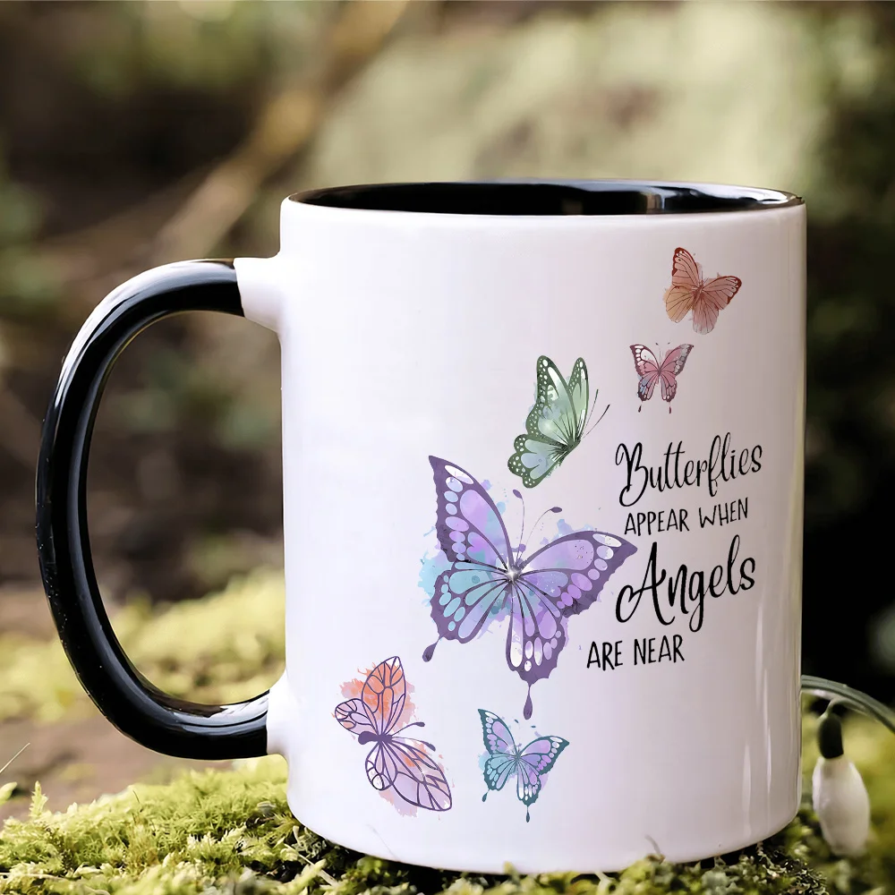 1 Pack, 11 oz Fun Butterfly Coffee Cup, 