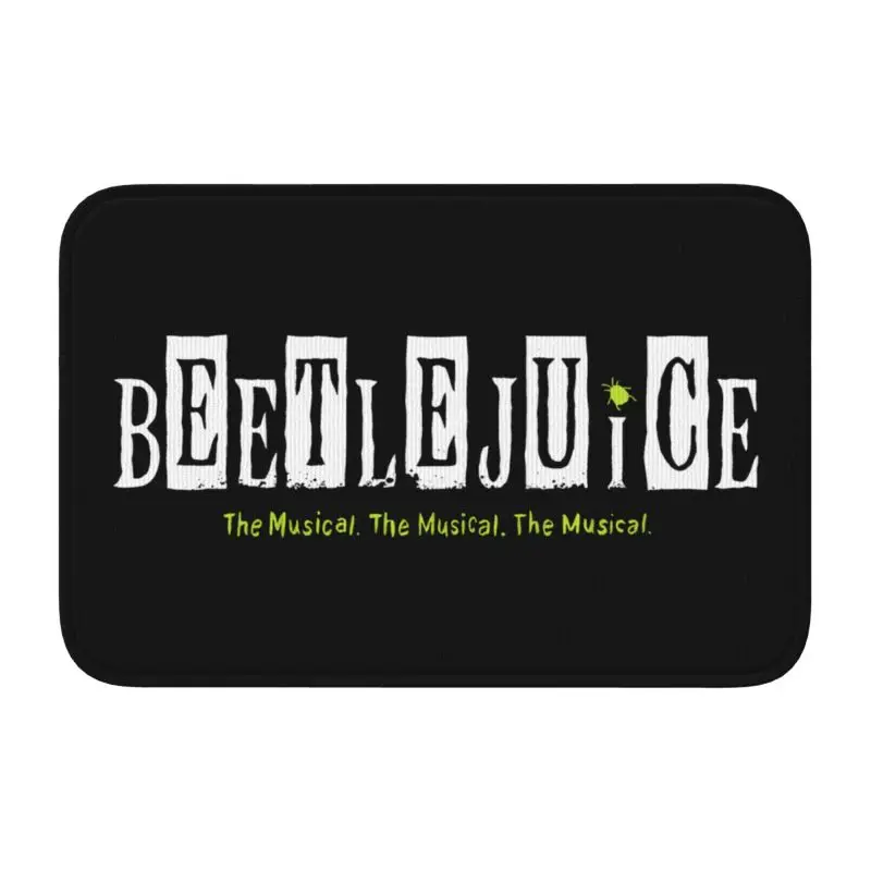 Custom The Musical Beetlejuices Front Door Floor Entrance Welcome Mat  Tim Burton Horror Movie  Bath Doormat  Carpet Rug Footpad