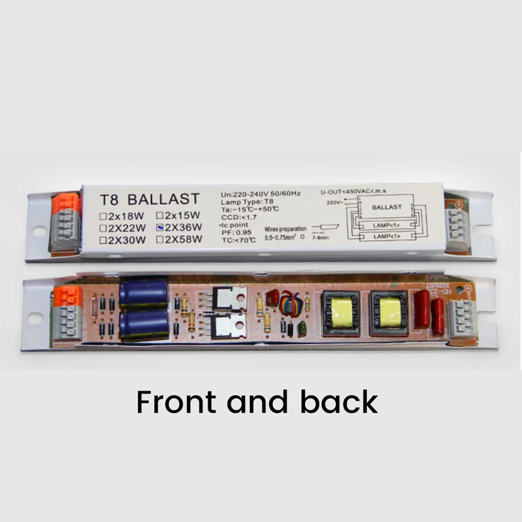 

【РАЖДЕСТВА】4X T8 2X36w Электронный балласт для УФ-бактерицидных ламп, люминесцентных ламп для дома и офиса, железный корпус.