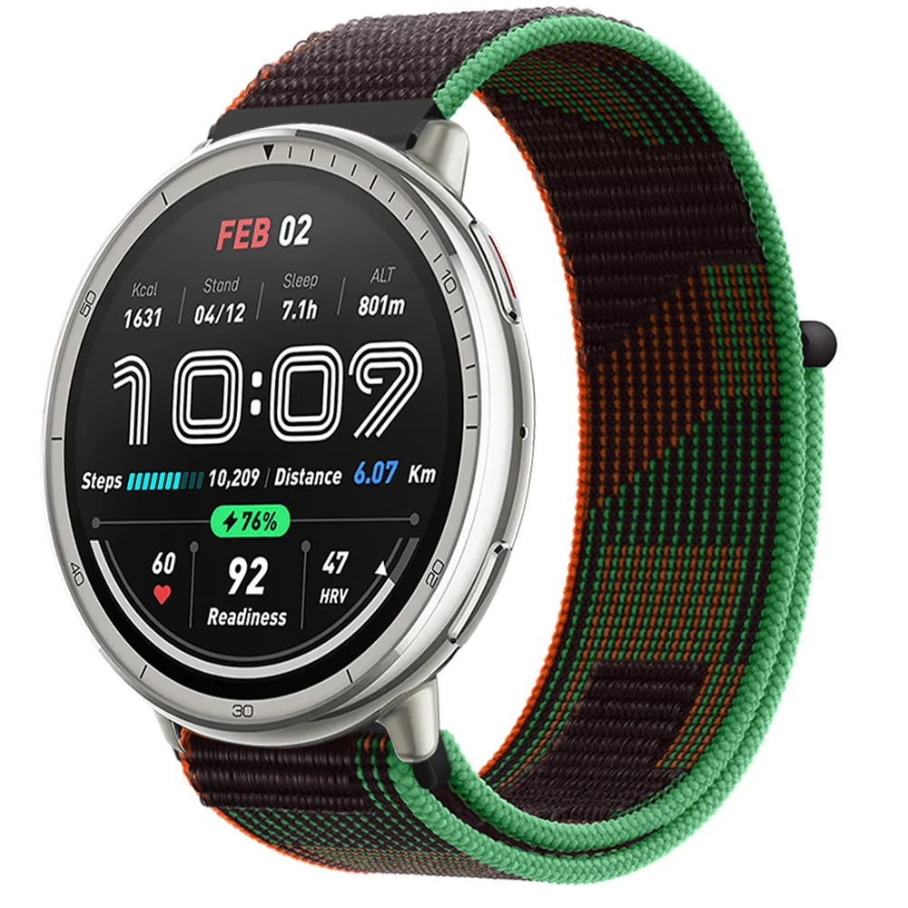 22 มม.20 มม.ไนลอนสําหรับ Amazfit Bip 6 5/GTR 47 มม./GTR 4 3 Pro/Balance สร้อยข้อมือกีฬาสําหรับ Amazfit Active 2/GTS 4 mini 3 2e สายคล้อง