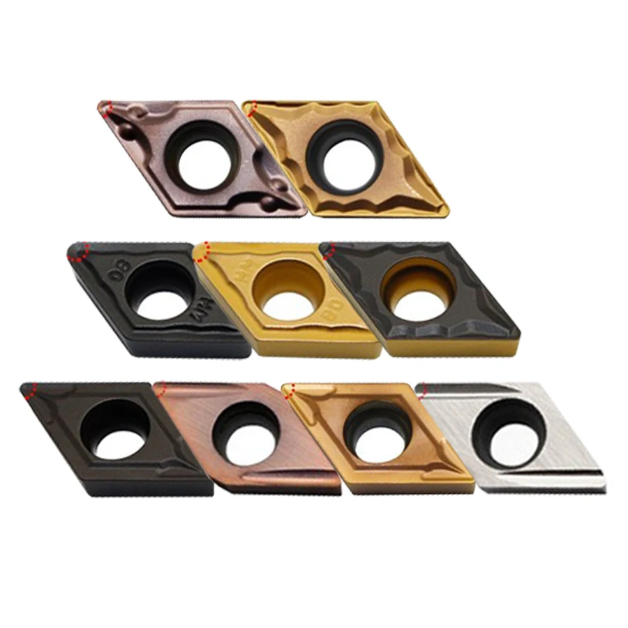 DCMT070204 DCMT070208 P8125 P3135 P6205 الصلب/الفولاذ المقاوم للصدأ الخاصة تحول المخرطة باستخدام الحساب الآلي إدراج كربيد إدراج القطع الداخلية
