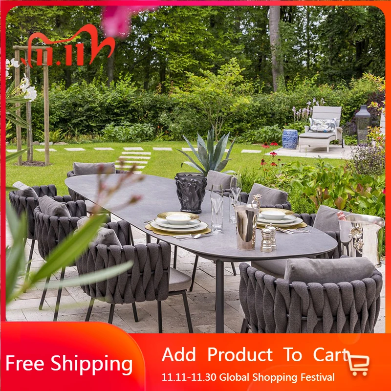 في الهواء الطلق جودة حديقة مجموعات الاختراق الشمال الحد الأدنى ألفريسكو فناء مجموعة الفناء الخلفي الاسترخاء Tuinmeubelsets أثاث خارجي