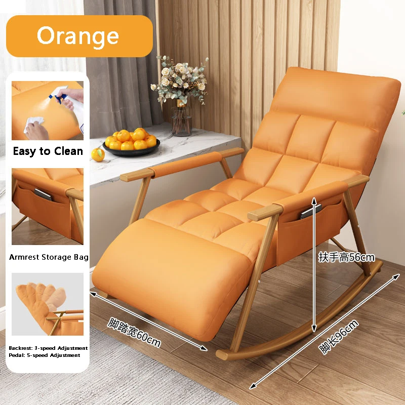 

Nordic Lazy Sofas Rocking Chairs Living Room Furniture Technical Fabric Waterproof Modern Simple Bedroom Relaxing Lounge Chairs