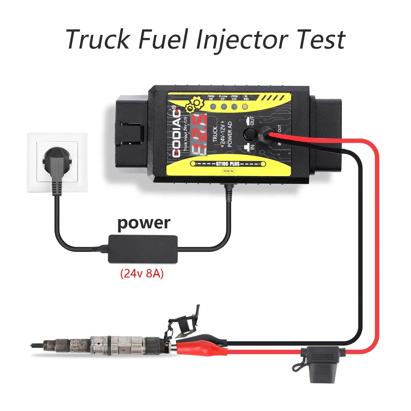 GODIAG GT106 PLUS 24V to 12V Heavy Duty Truck Universal Converter Adapter for X431 easydiag/Thinkcar2/ Thinkdiag