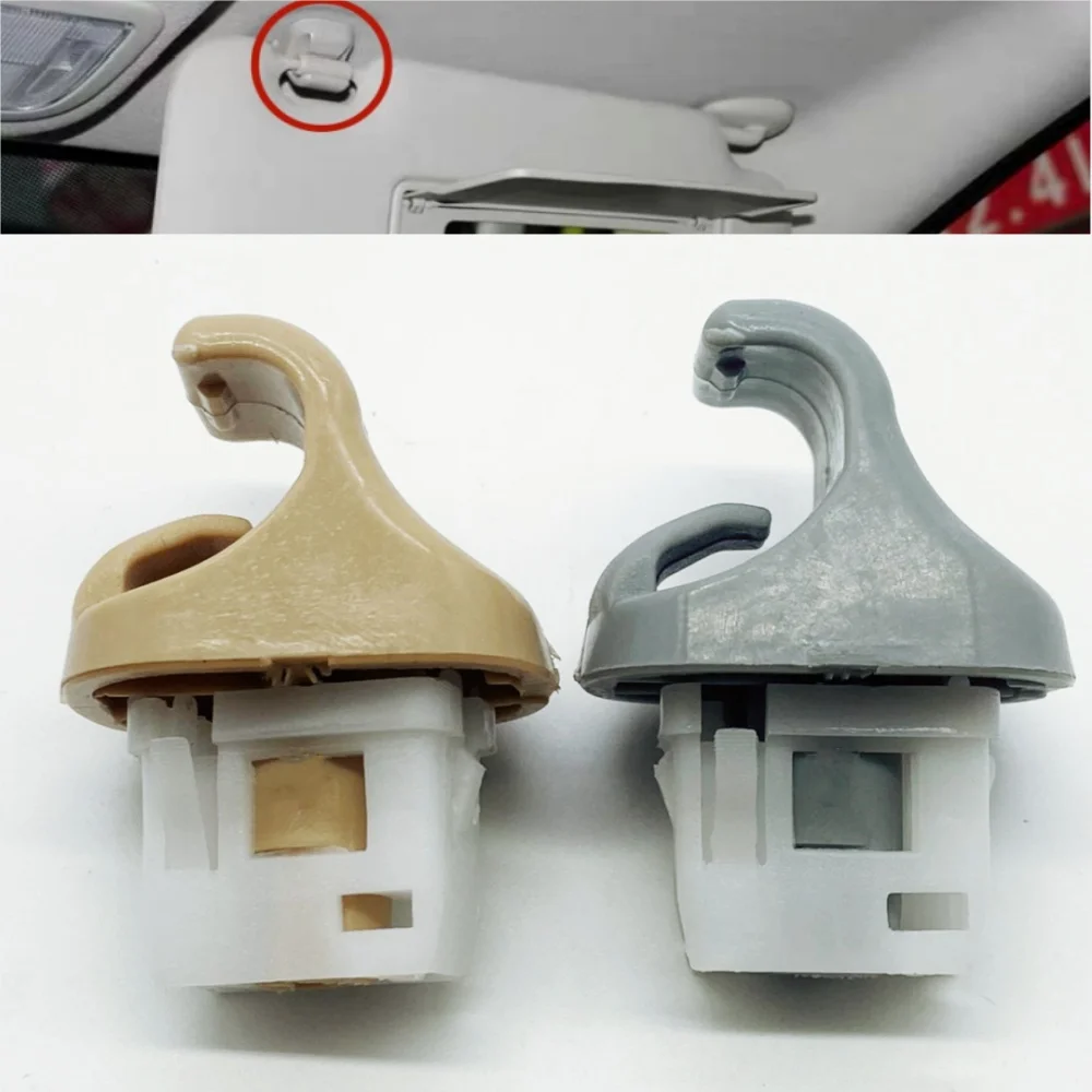 

2x Gray/beige 88217-TA0-A01ZB Automotive sunshade clip storage hook for 2009-2010 Honda 8th generation Accord 88217-TA0-A02ZA