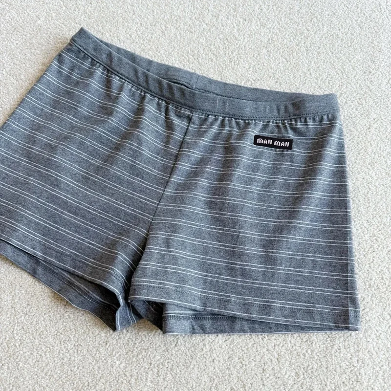 الراقية ey مخطط عادية فضفاض المرأة orts مستقيم الساق السراويل مريحة التخسيس تنوعا الكورية Sle تخفيف الرياح