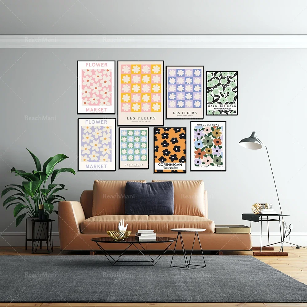 Popular flower market prints, Copenhagen flower market, plant prints, small flowers flower market posters, printable posters, fl