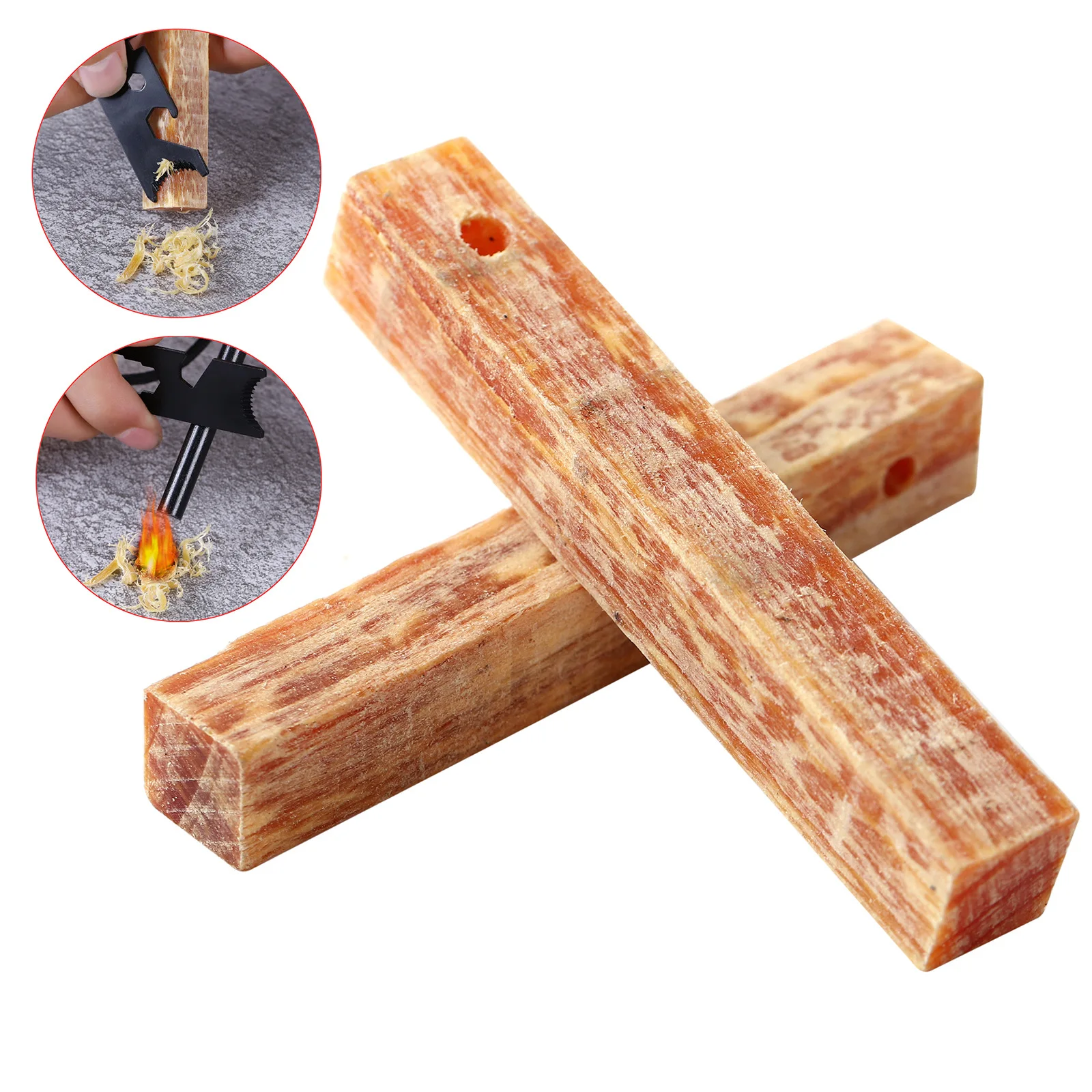 Pine Fire Striker - Outdoor Survival Fire Starter with Pine Resin for Kindling Pine Wood Chips