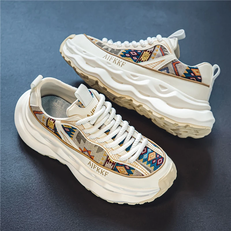 

Кроссовки мужские спортивные на толстой подошве, низкие повседневные кеды, уличная культура, прогулочная обувь