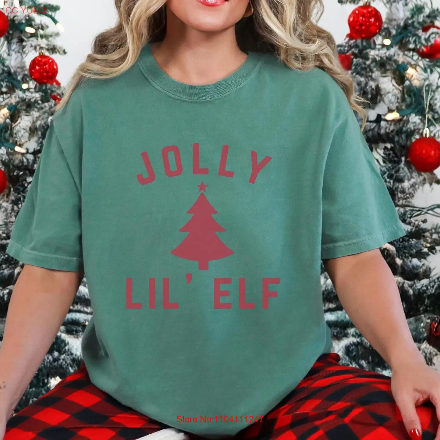 Elf T Shirt Holly Jolly Vibes Monochromatic Christmas SweaT Most Wonderful Time Oversized Plus Size long or short sleeves