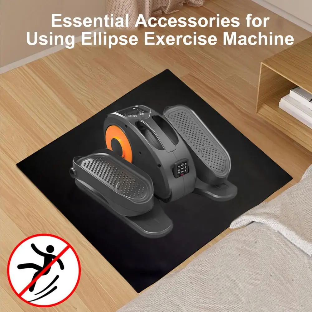 60*55cm Ellipse Leg Exerciser Machine Floor Protection Mat Electric Seated Foot Pedal Exerciser Noise Reducing Anti-slip Pad