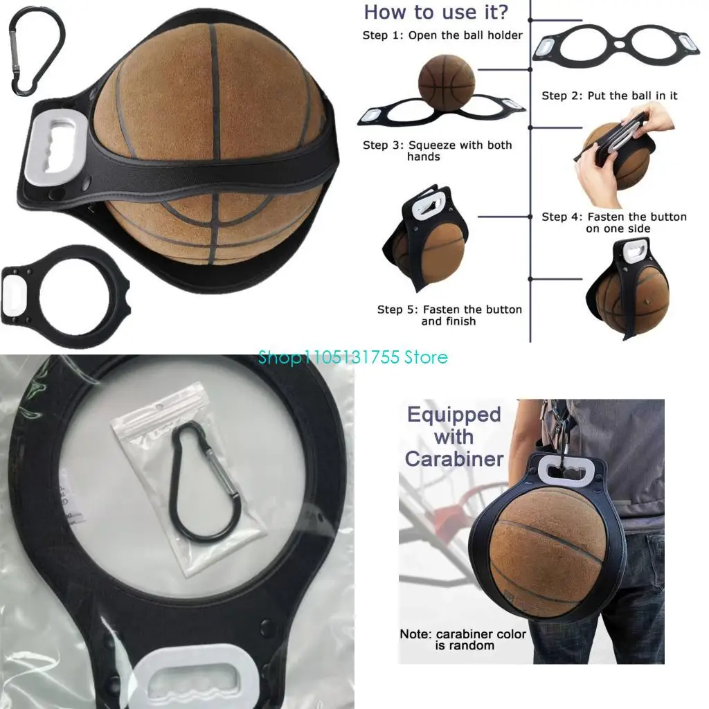 Organizadores bolas tipo pesado com fivelas liberação rápida, transportadores bolas esportivas para basquete e vôlei